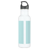 Hübsches Einhorn & Blume Aqua Personalisiert Trinkflasche (Rückseite)