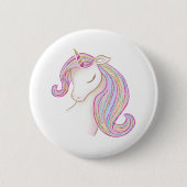 Hübsches Einhorn Button (Vorderseite)