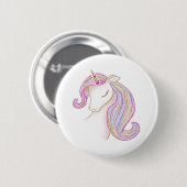 Hübsches Einhorn Button (Vorne & Hinten)