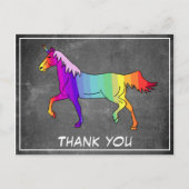 Hübsches Einhorn Chalkboard Vielen Dank Postkarte (Vorderseite)