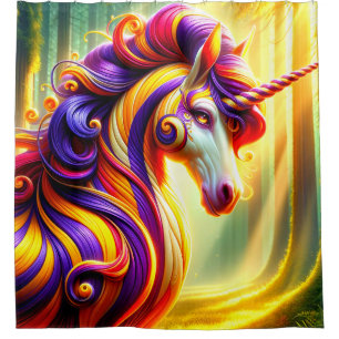 Hübsches Einhorn Duschvorhang