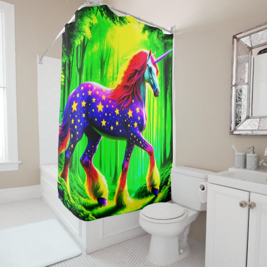 Hübsches Einhorn Duschvorhang (Beispiel)