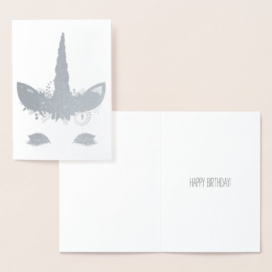 Hübsches Einhorn Folienkarte (Anzeige)