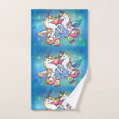 Hübsches Einhorn Galaxy Pastel Star Badhandtuch Set (Handtuch)