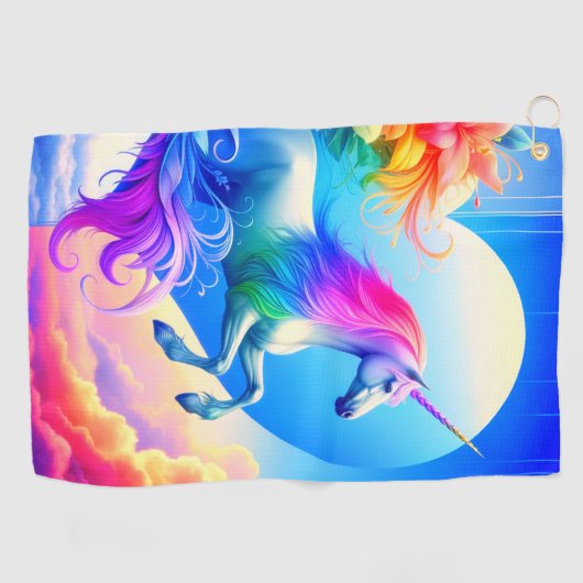 Hübsches Einhorn Golfhandtuch (Horizontal)