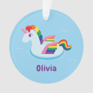 Hübsches Einhorn Pegasus Regenbogen-Pool-Schwimmfi Ornament