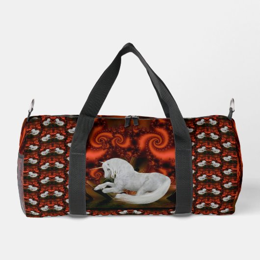 Hübsches Einhorn Personalisiert Duffle Bag (Rückseite)