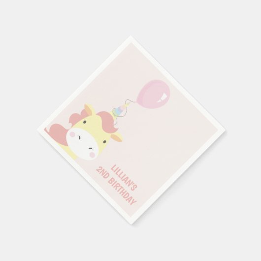 Hübsches Einhorn Serviette (Ecke)