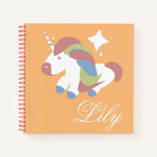 Hübsches Einhorn tänzelt Funkeln Burst Design Notizblock