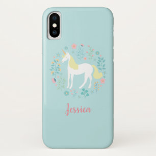 Hübsches Einhorn und Blume Personalisiert Case-Mate iPhone Hülle