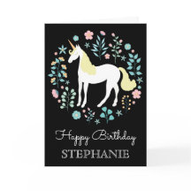 Hübsches Einhorn und Blume Personalisiert