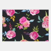 Hübsches Elegantes Floral Geschenkpapier Set (Vorderseite)