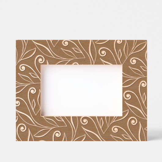 Hübsches, elegantes Foliage Muster, klassisch flor Geätzte Rahmen (Vorderseite)