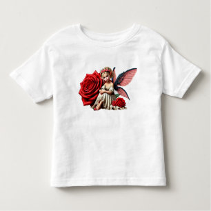 Hübsches Elfenmädchen der Liebe mit Rosen Kleinkind T-shirt