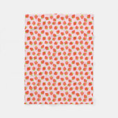 Hübsches Erdbeercreme-Muster Fleecedecke (Vorderseite)