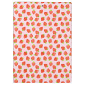 Hübsches Erdbeermuster Personalisiert Klemmbrett (Rückseite)