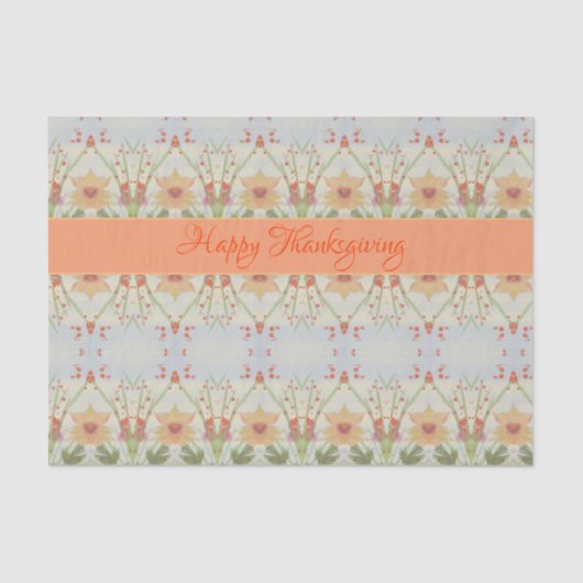 Hübsches Erntedank Flower Tissue Paper Seidenpapier (Vorderseite)