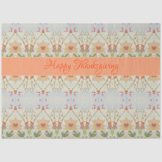 Hübsches Erntedank-Flower-Tissue-Papier Seidenpapier (Vorderseite)