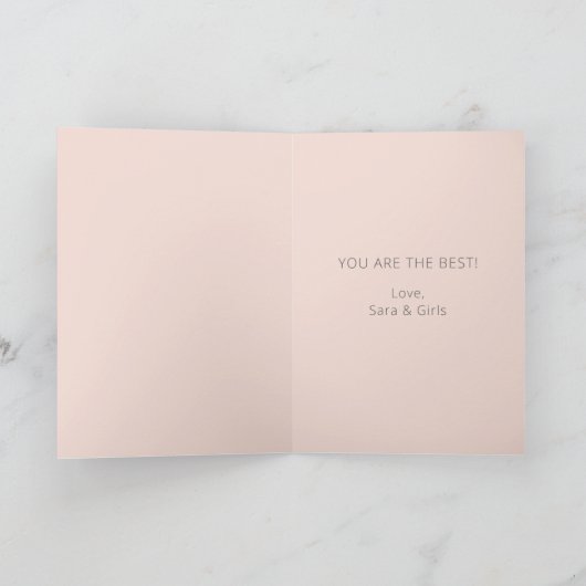 Hübsches Erröten Wasser Blume Muttertag Karte (Innenseite)