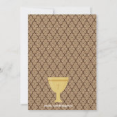 Hübsches erstes Kommunions-Mädchen durch Einladung (Rückseite)