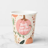 Hübsches erthy Pumpkin Foliage Erntedank Party Pappbecher (Vorderseite)