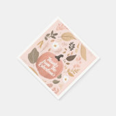 Hübsches erthy Pumpkin Foliage Erntedank Party Serviette (Ecke)