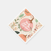 Hübsches erthy Pumpkin Foliage Erntedank Party Serviette (Ecke)