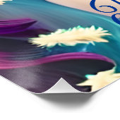 Hübsches Ethereal-Mädchen mit Personalisierten Blu Poster (Ecke)