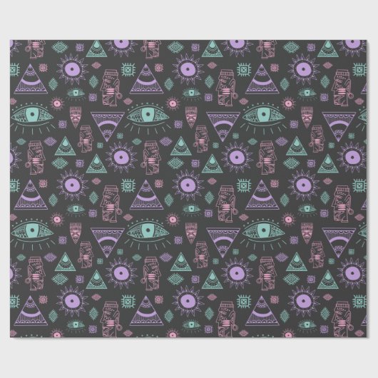 Hübsches ethnisches Muster Geschenkpapier (Flach)