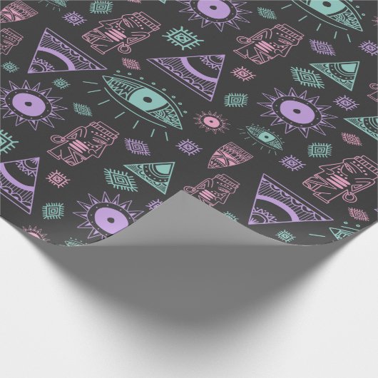 Hübsches ethnisches Muster Geschenkpapier (Ecke)