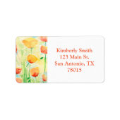 Hübsches Etikett für Wasserfarben Adressaufkleber (Vorne)