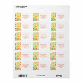 Hübsches Etikett für Wasserfarben Adressaufkleber (Vorne)