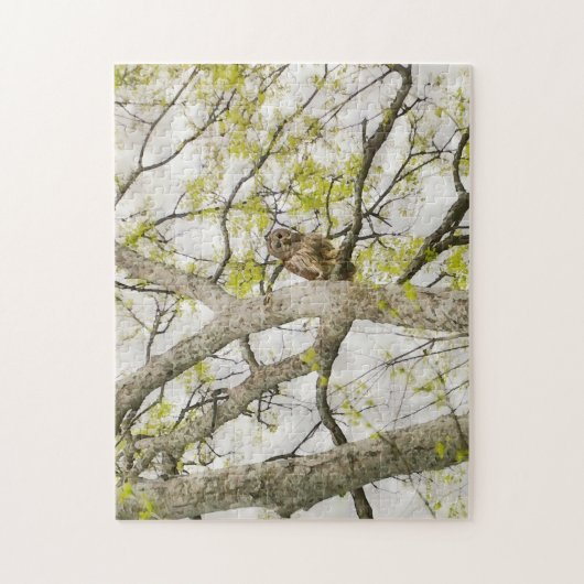 Hübsches Eule in einem Baumschutzpuzzle Puzzle (Vertikal)