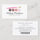 Hübsches Eyeshadow-Paletten-Makeup Visitenkarte (Vorne/Hinten)