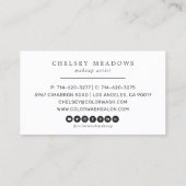 Hübsches Eyeshadow-Paletten-Makeup Visitenkarte (Rückseite)