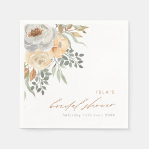 Hübsches Fall Tan & Graues Brautparty Serviette
