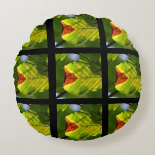 Hübsches Fallblatt Rundes Kissen