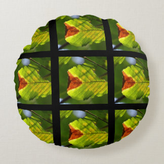 Hübsches Fallblatt Rundes Kissen