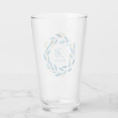 Hübsches Farbdraht - Monogramm Glas (Rückseite)