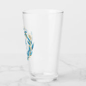 Hübsches Farbdraht - Monogramm Glas (Links)