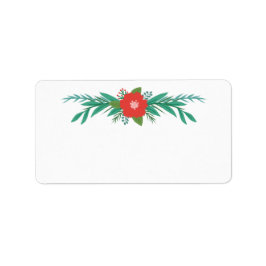Hübsches farbenfrohe Winter Floral Blank Shipping  Adressaufkleber