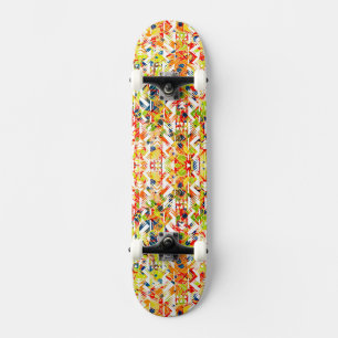 Hübsches farbenfrohes abstraktes Frühlingsmuster Skateboard