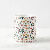 Hübsches farbenfrohes Blumenmuster Kaffeetasse (Mittel)