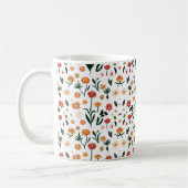 Hübsches farbenfrohes Blumenmuster Kaffeetasse (Links)