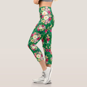 Hübsches, farbiges, florenfarbenes Design Capri Leggings