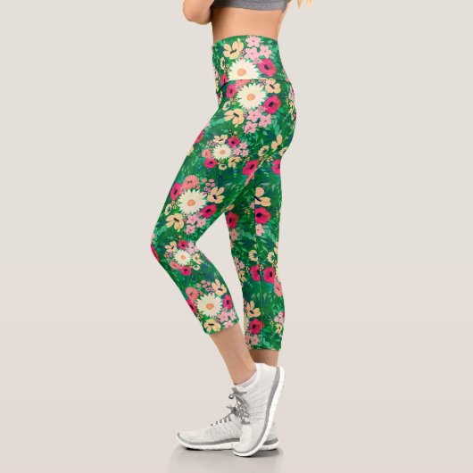 Hübsches, farbiges, florenfarbenes Design Capri Leggings (Links)