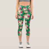 Hübsches, farbiges, florenfarbenes Design Capri Leggings (Vorderseite)