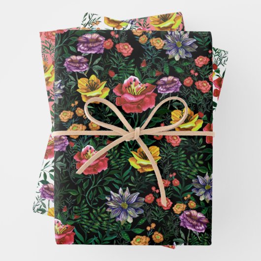 Hübsches, farbiges Muster Geschenkpapier Set (Beispiel)