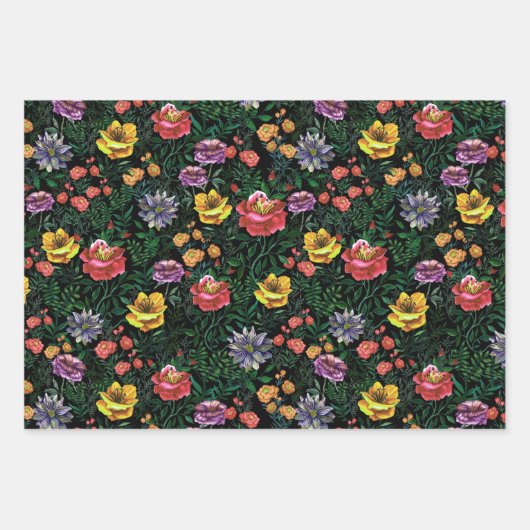 Hübsches, farbiges Muster  Geschenkpapier Set (Vorderseite)