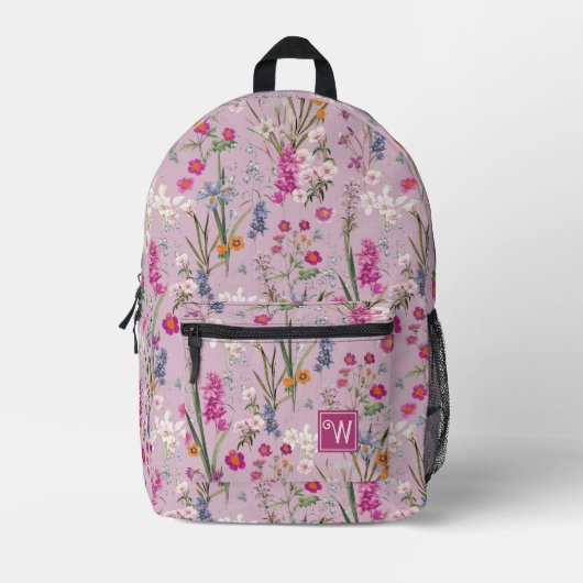 Hübsches, farbiges Muster Lila Bedruckter Rucksack (Vorderseite)